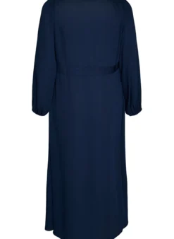 Maxikleid mit Wickelausschnitt und langen Ärmeln
