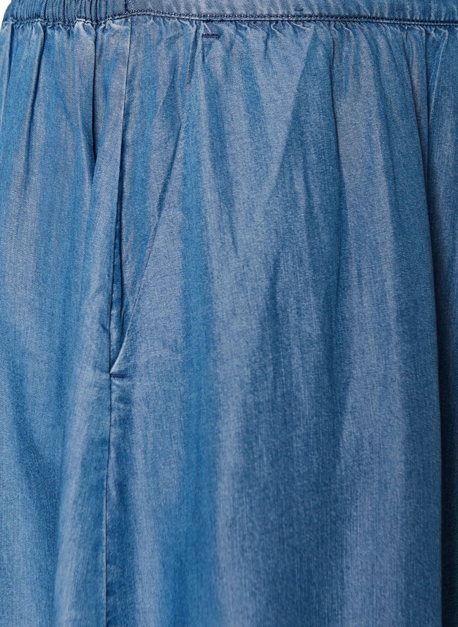 Maxirock aus TENCEL™ Lyocell mit Denim-Look
