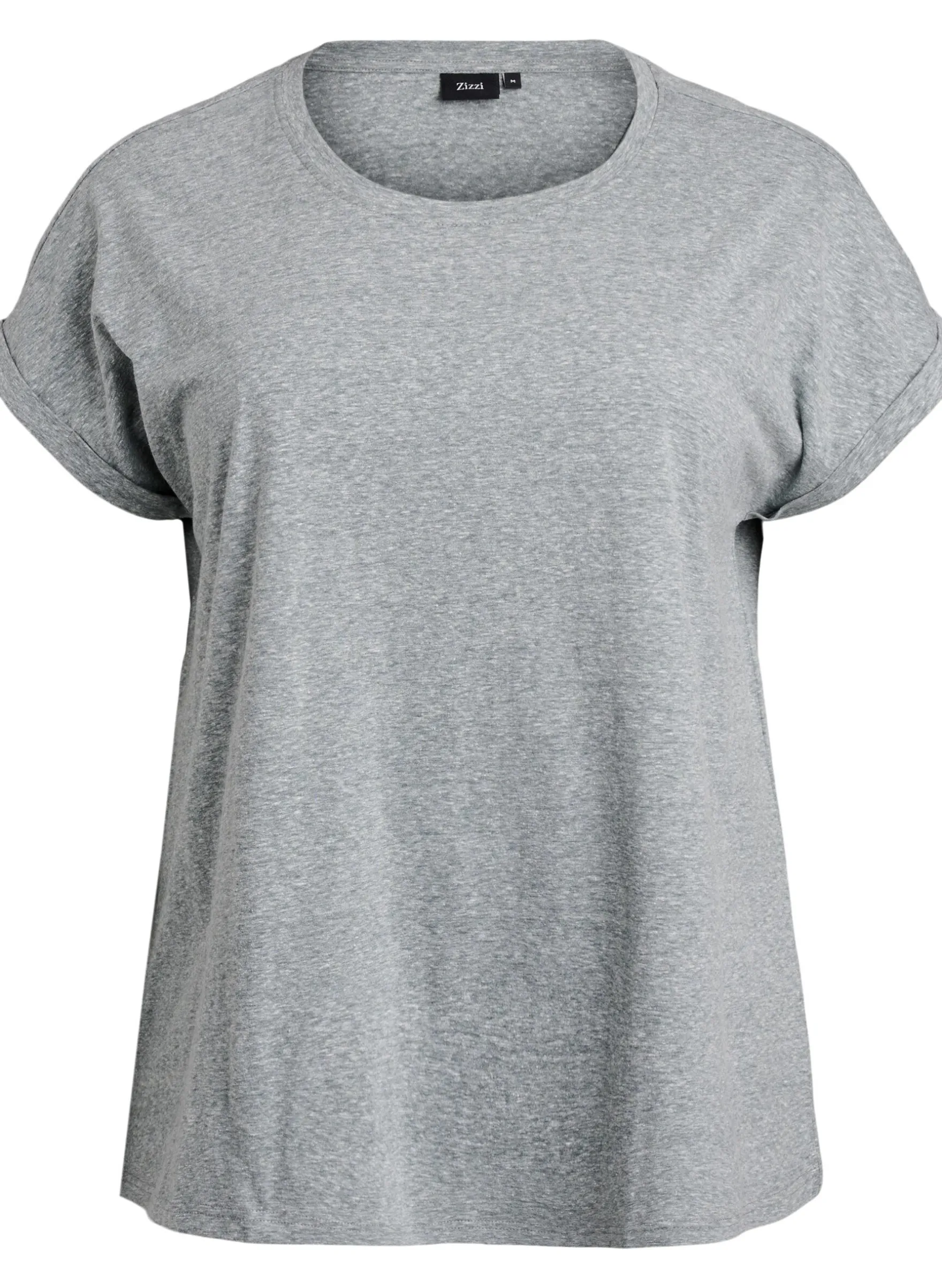 Melange T-Shirt mit kurzen Ärmeln