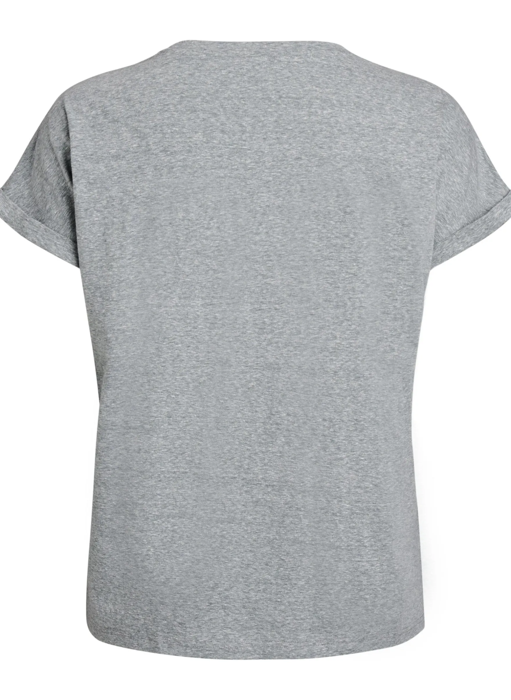 Melange T-Shirt mit kurzen Ärmeln