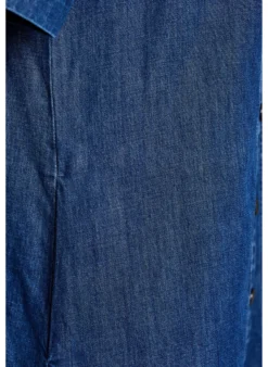 Midi-langes jeanshemdkleid