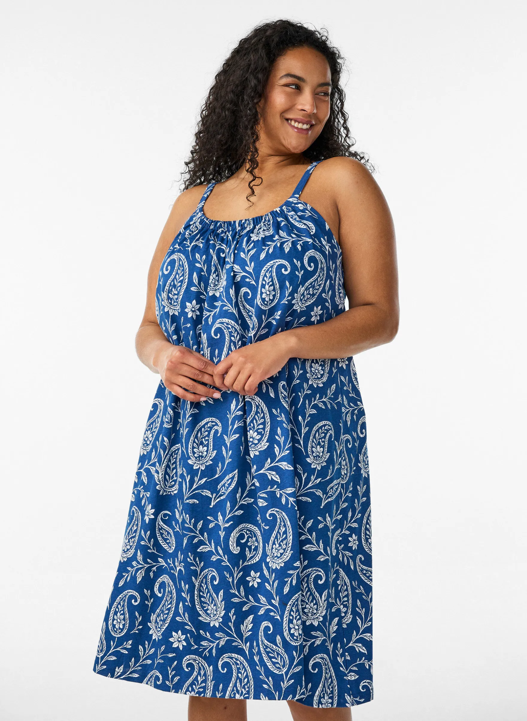 Midi-Trägerkleid aus Bio-Baumwolle