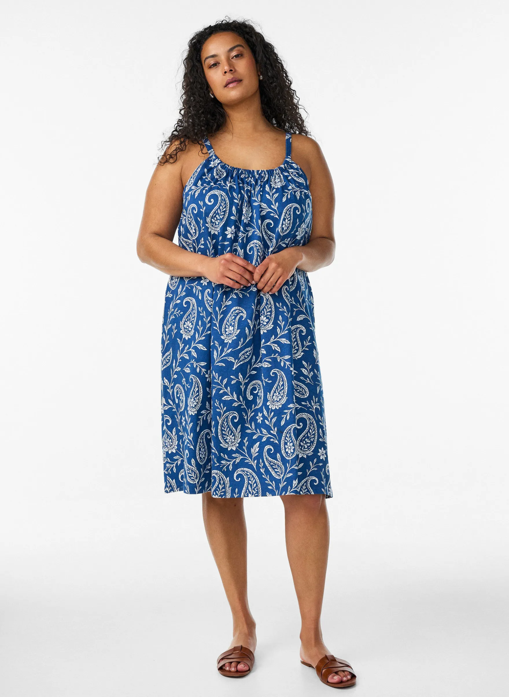Midi-Trägerkleid aus Bio-Baumwolle