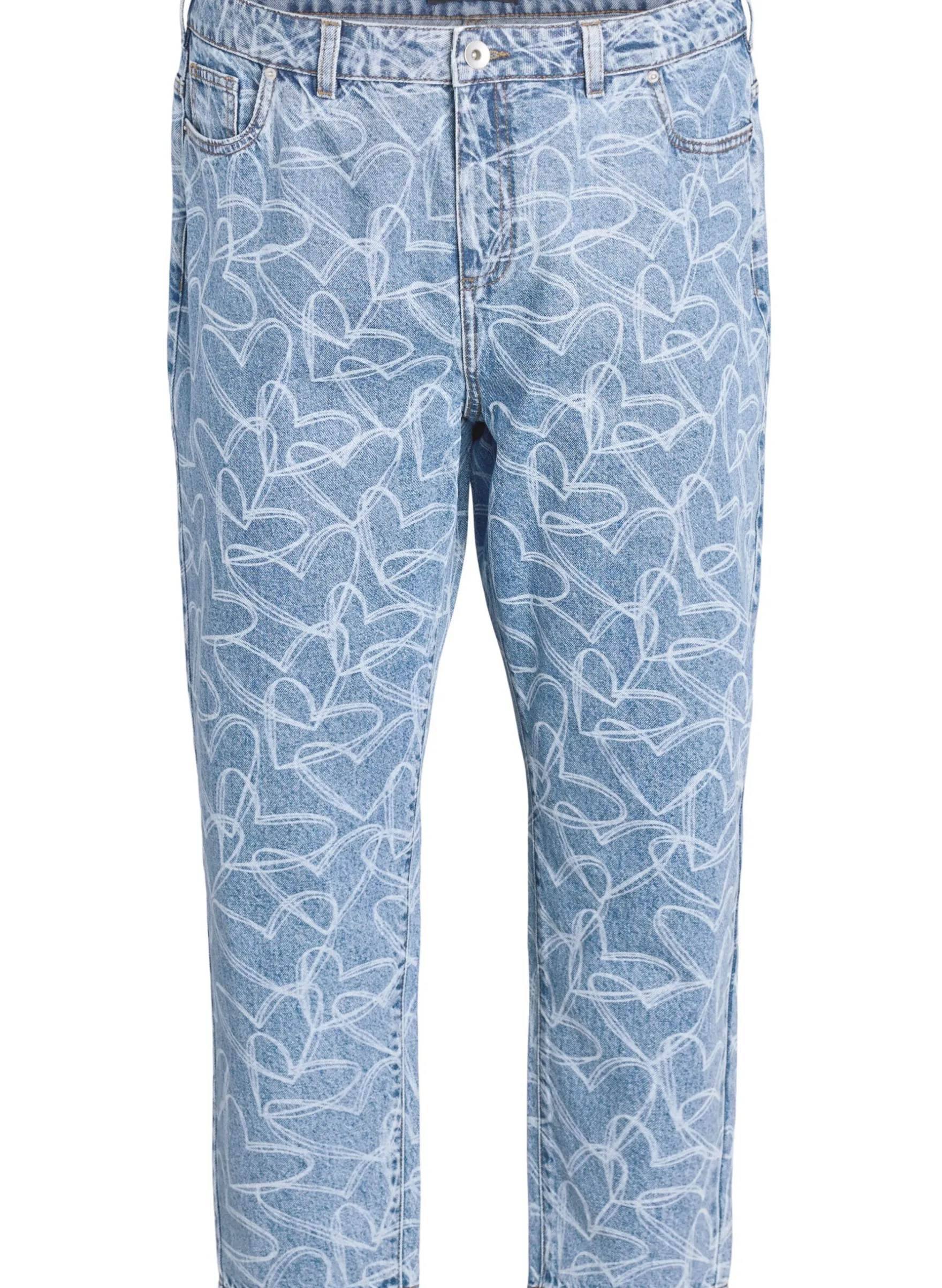 Mille Mom Fit Jeans mit Stickerei
