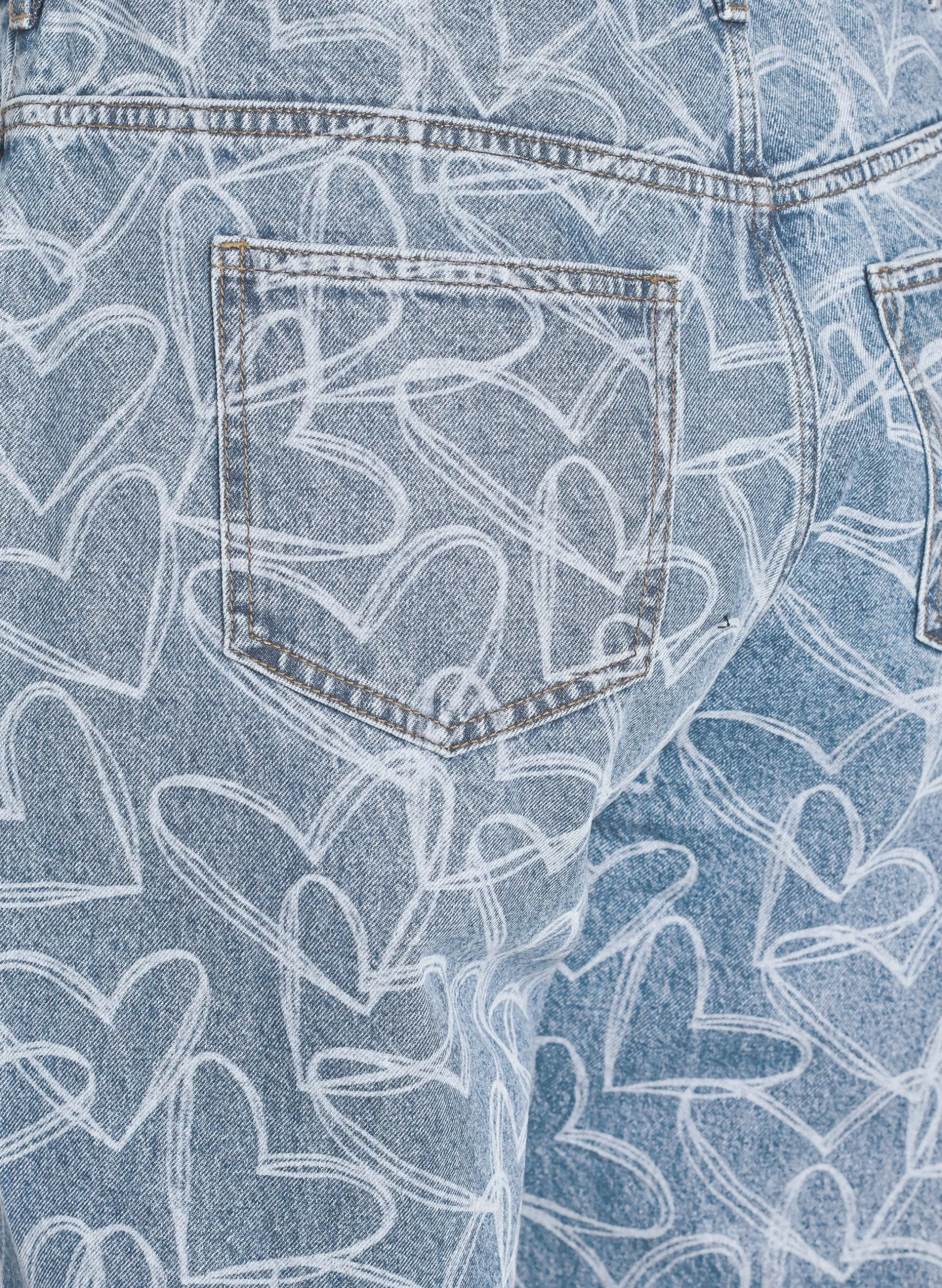 Mille Mom Fit Jeans mit Stickerei