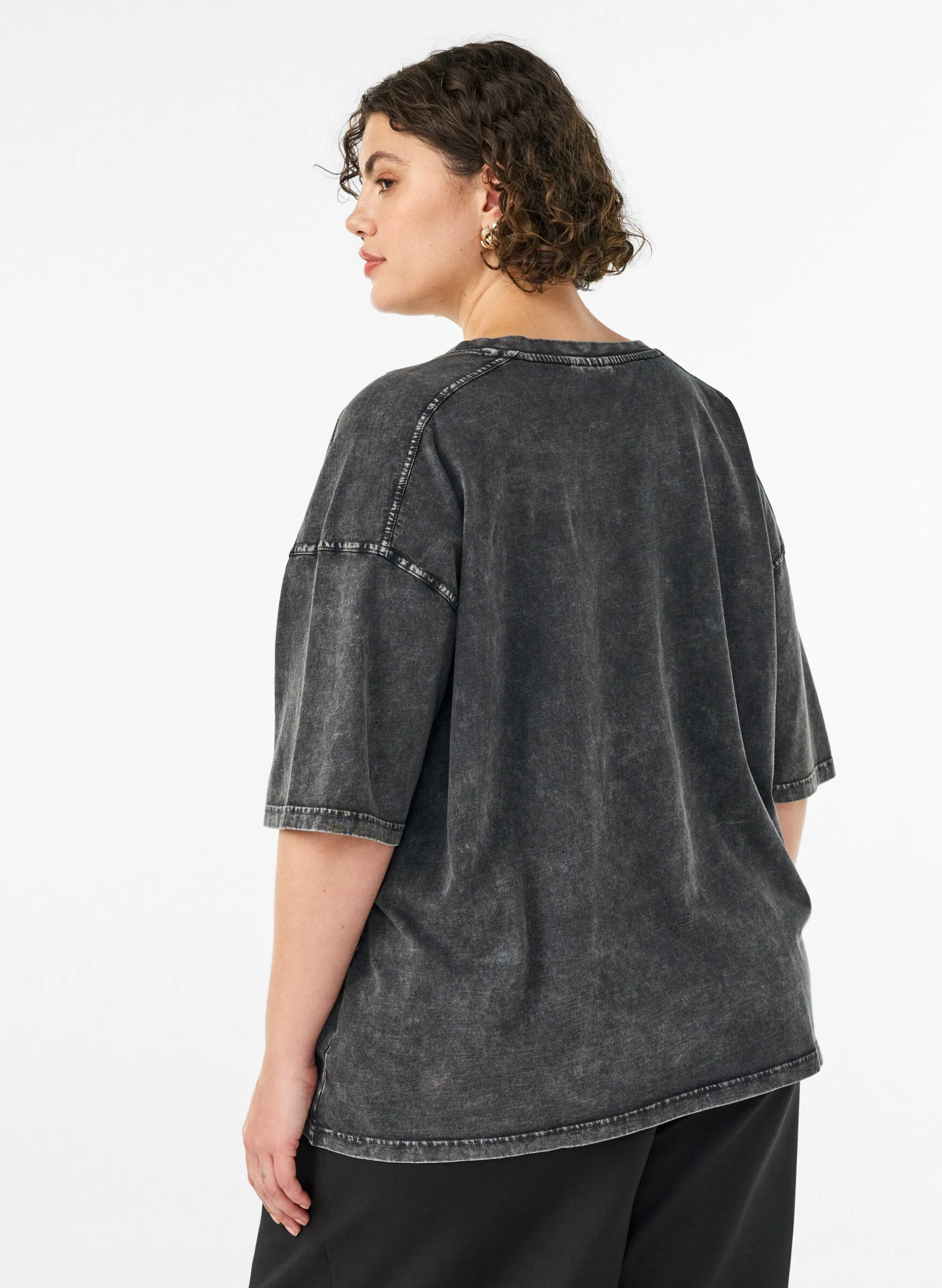 Oversized T-Shirt aus Bio-Baumwolle mit College-Print