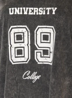 Oversized T-Shirt aus Bio-Baumwolle mit College-Print