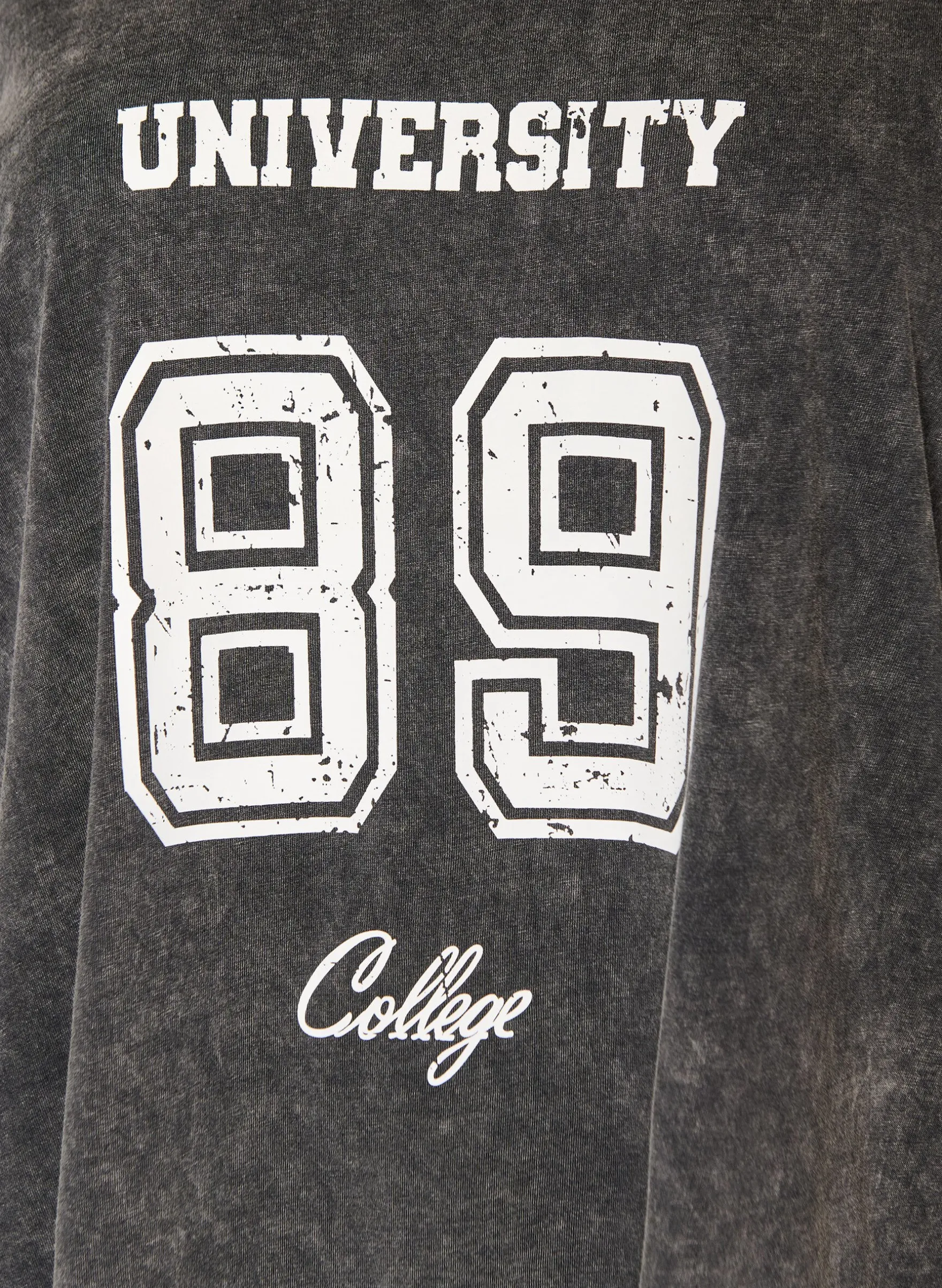 Oversized T-Shirt aus Bio-Baumwolle mit College-Print