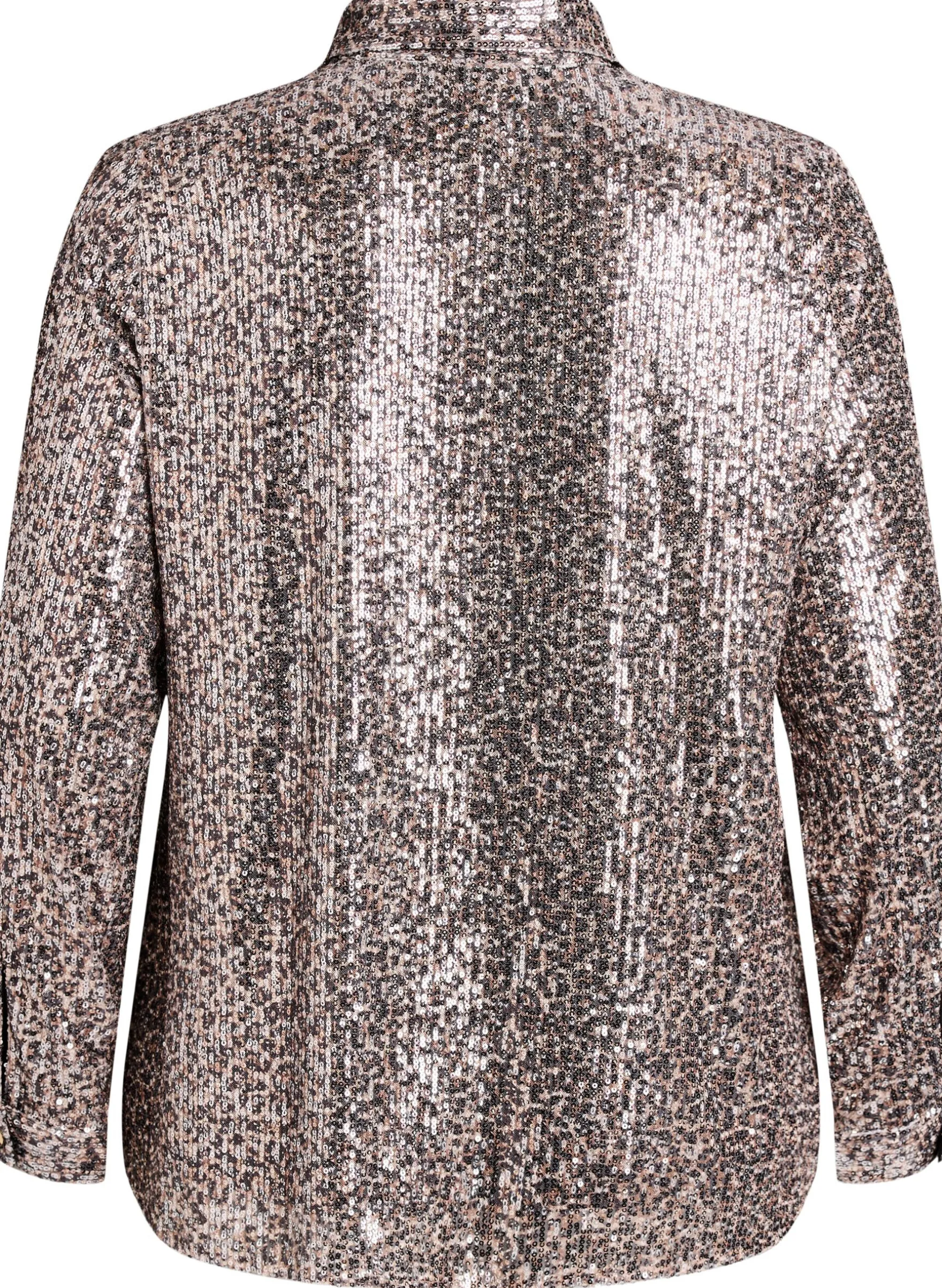 Paillettenbluse mit langen Ärmeln