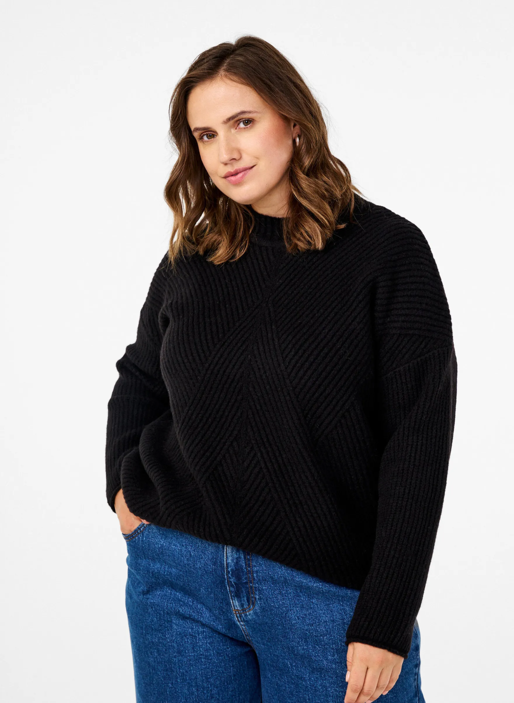 Pullover mit Streifenmuster und langen Ärmeln