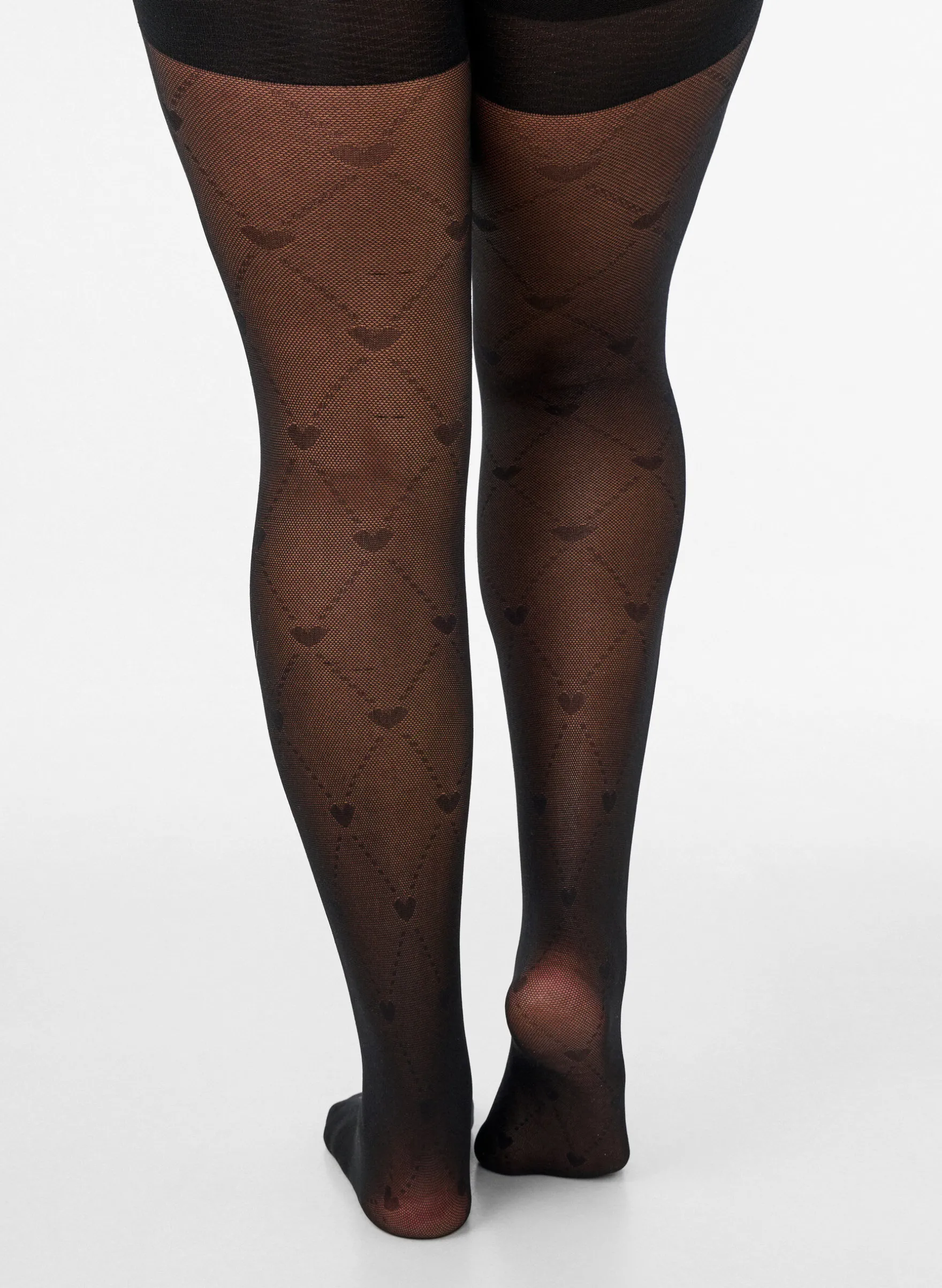 Push-up-Strumpfhose 50 den mit Herzmuster