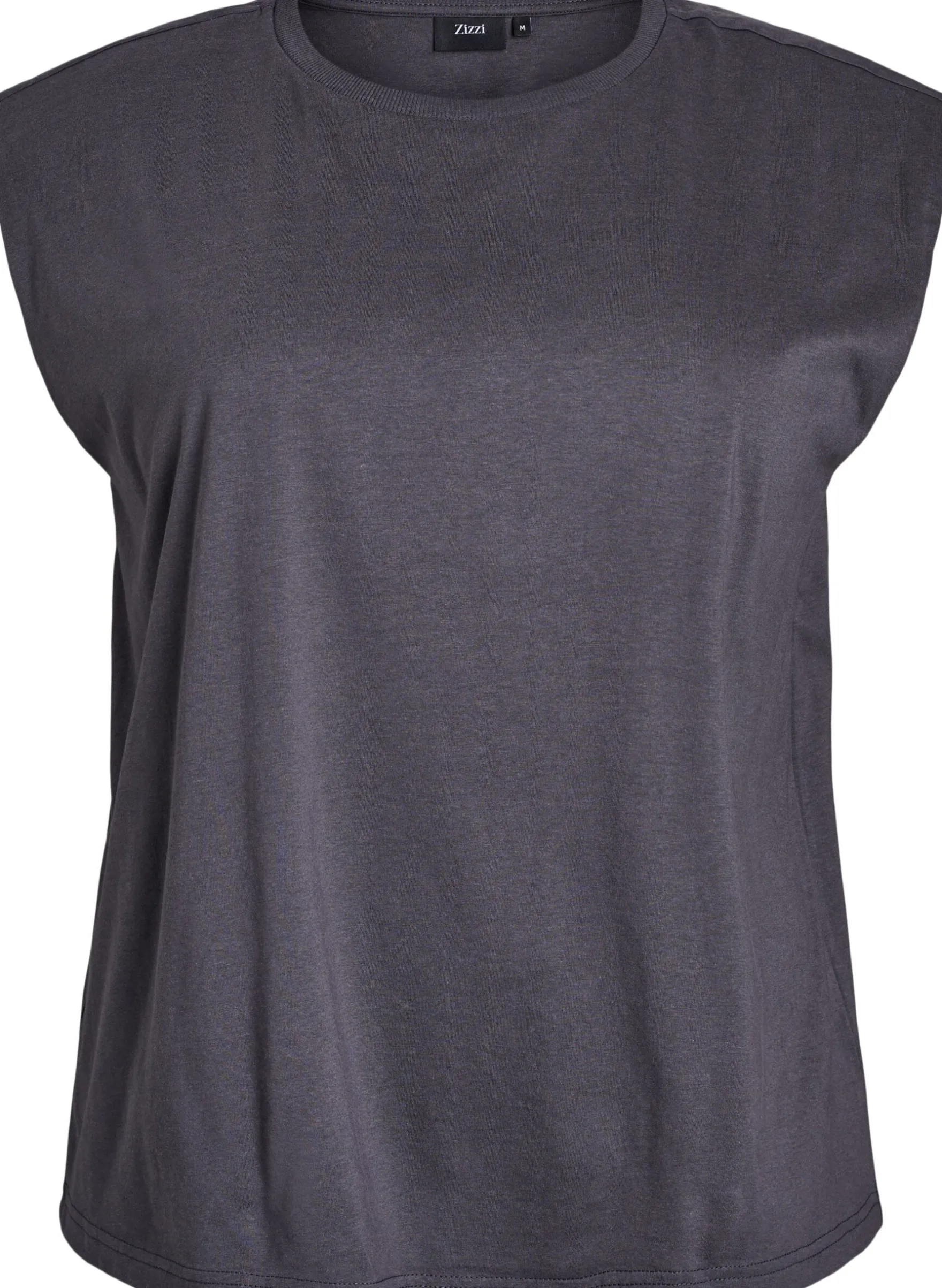 Ärmellose Jerseybluse mit Schulterpolstern.