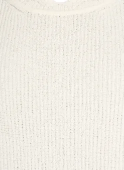 Strickbluse mit Lochstickerei und 1/2-Ärmeln