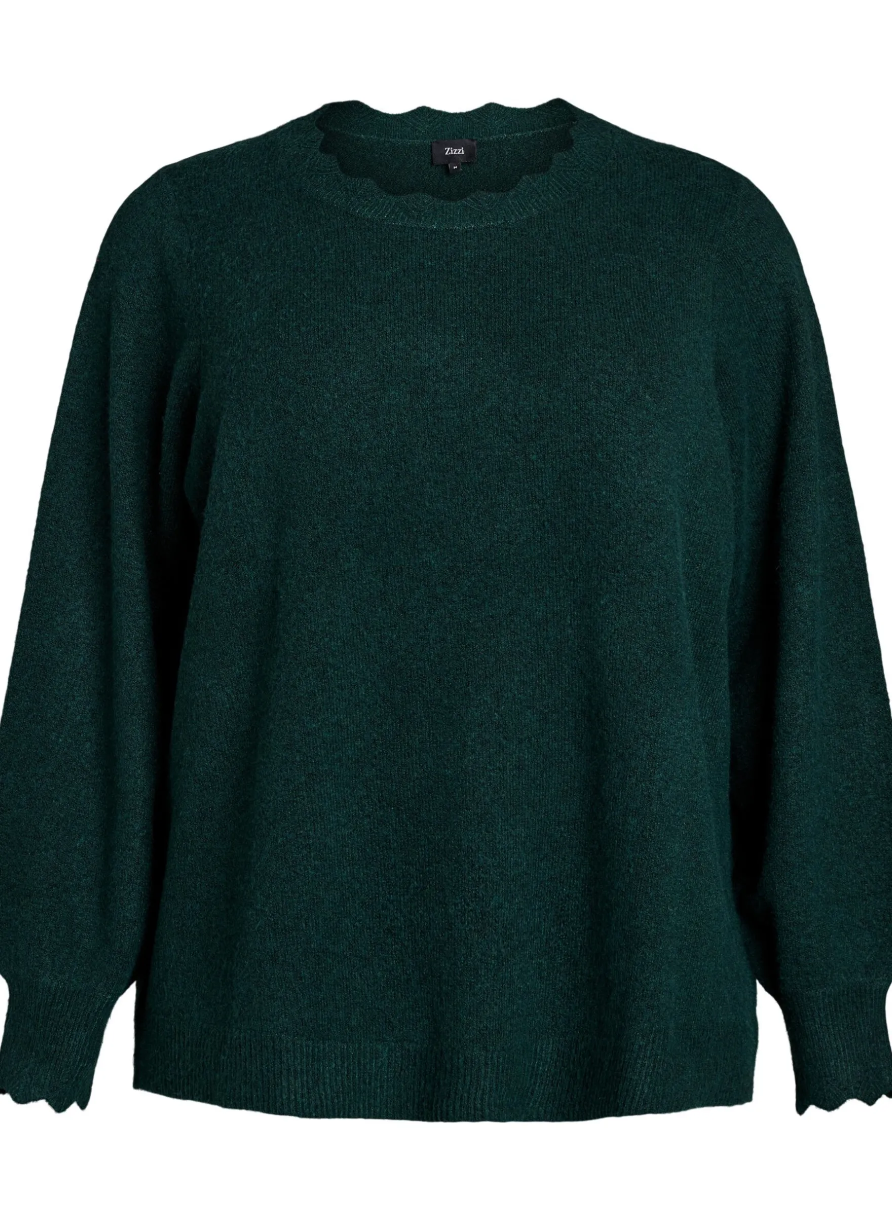 Strickbluse mit Wellenkante