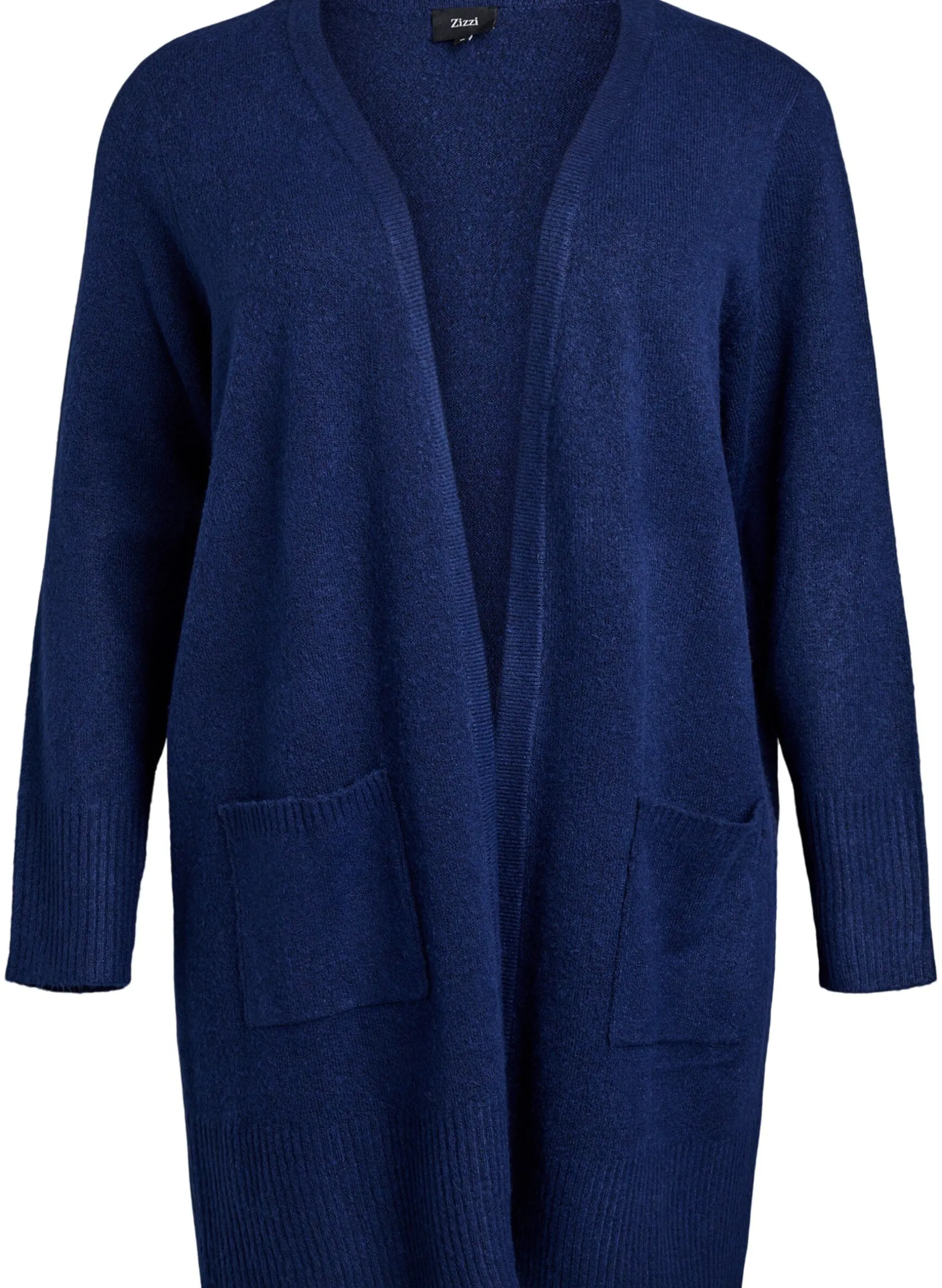 Strickjacke mit Rippenstrick und Taschen