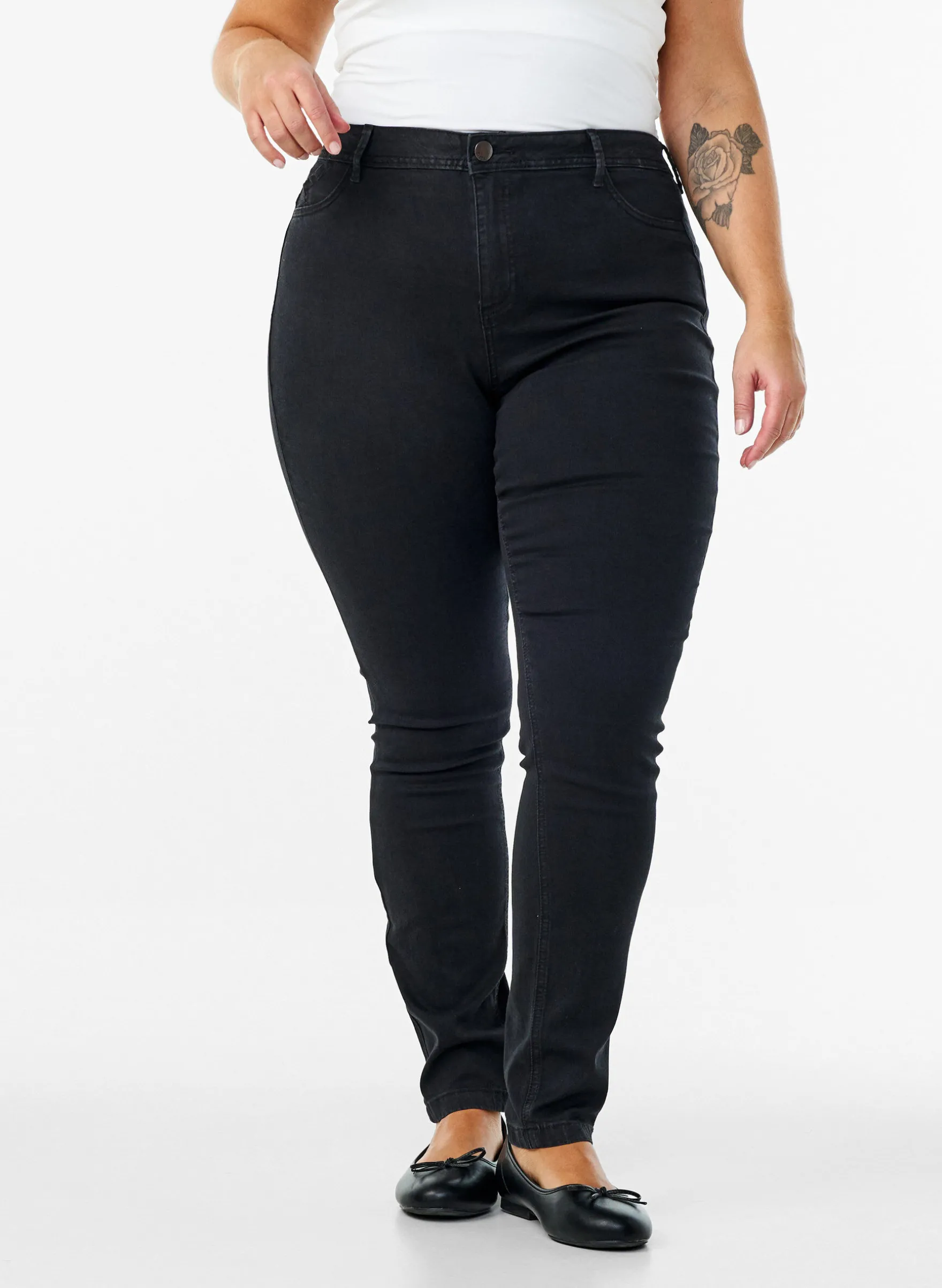 Super Slim Amy Jeans mit hoher Taille