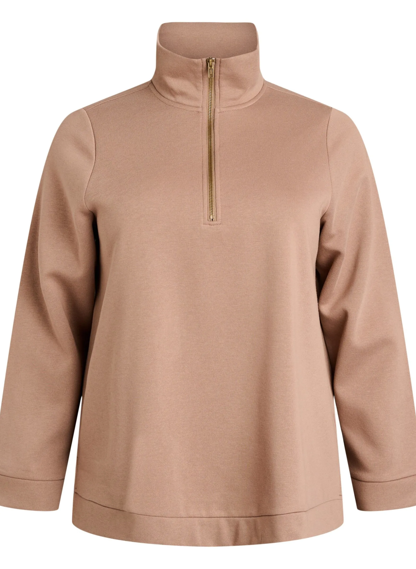 Sweatshirt mit hohem Kragen und Reißverschluss