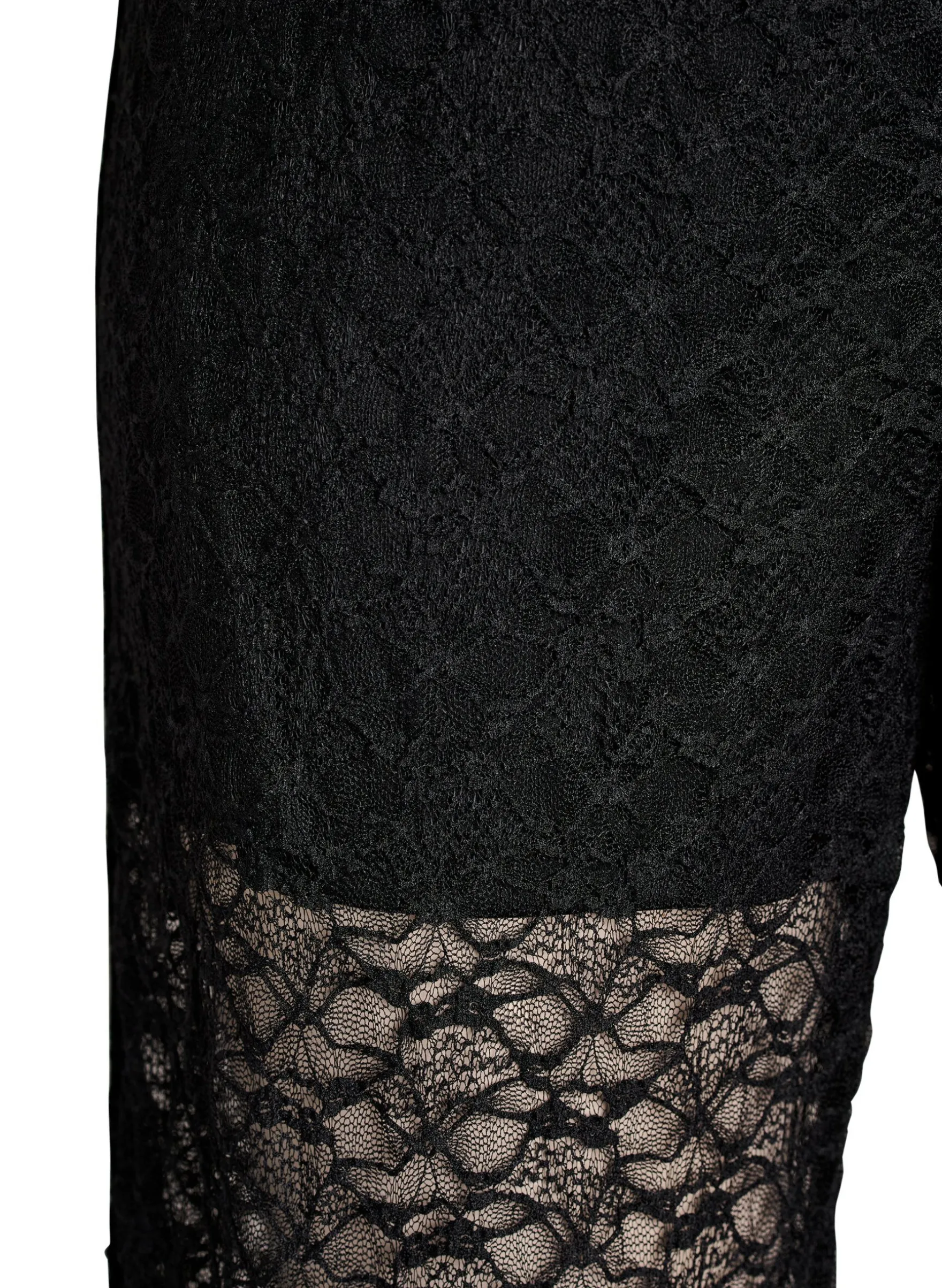 Transparente Spitzenhose mit weitem Bein