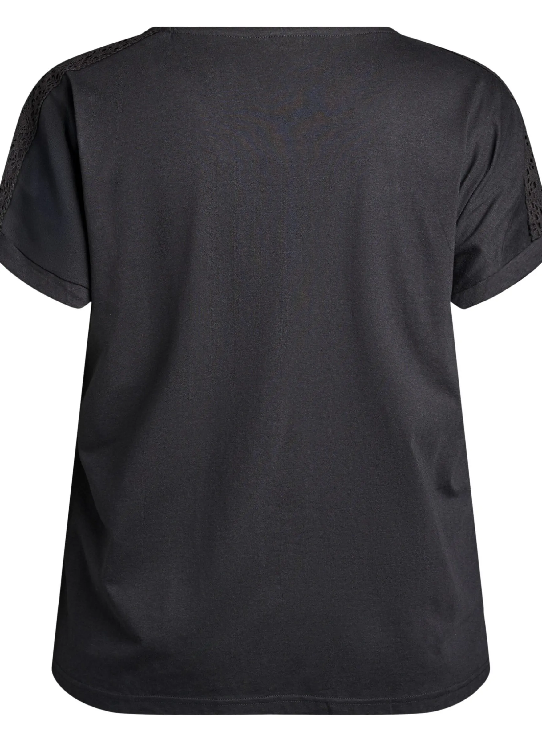 T-Shirt aus Baumwolle mit Häkeldetail