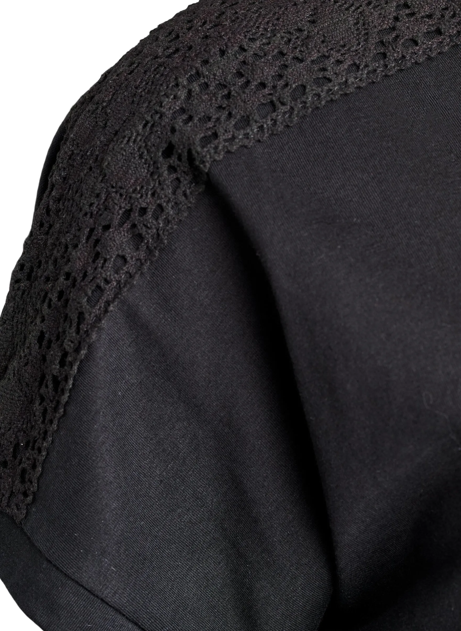 T-Shirt aus Baumwolle mit Häkeldetail