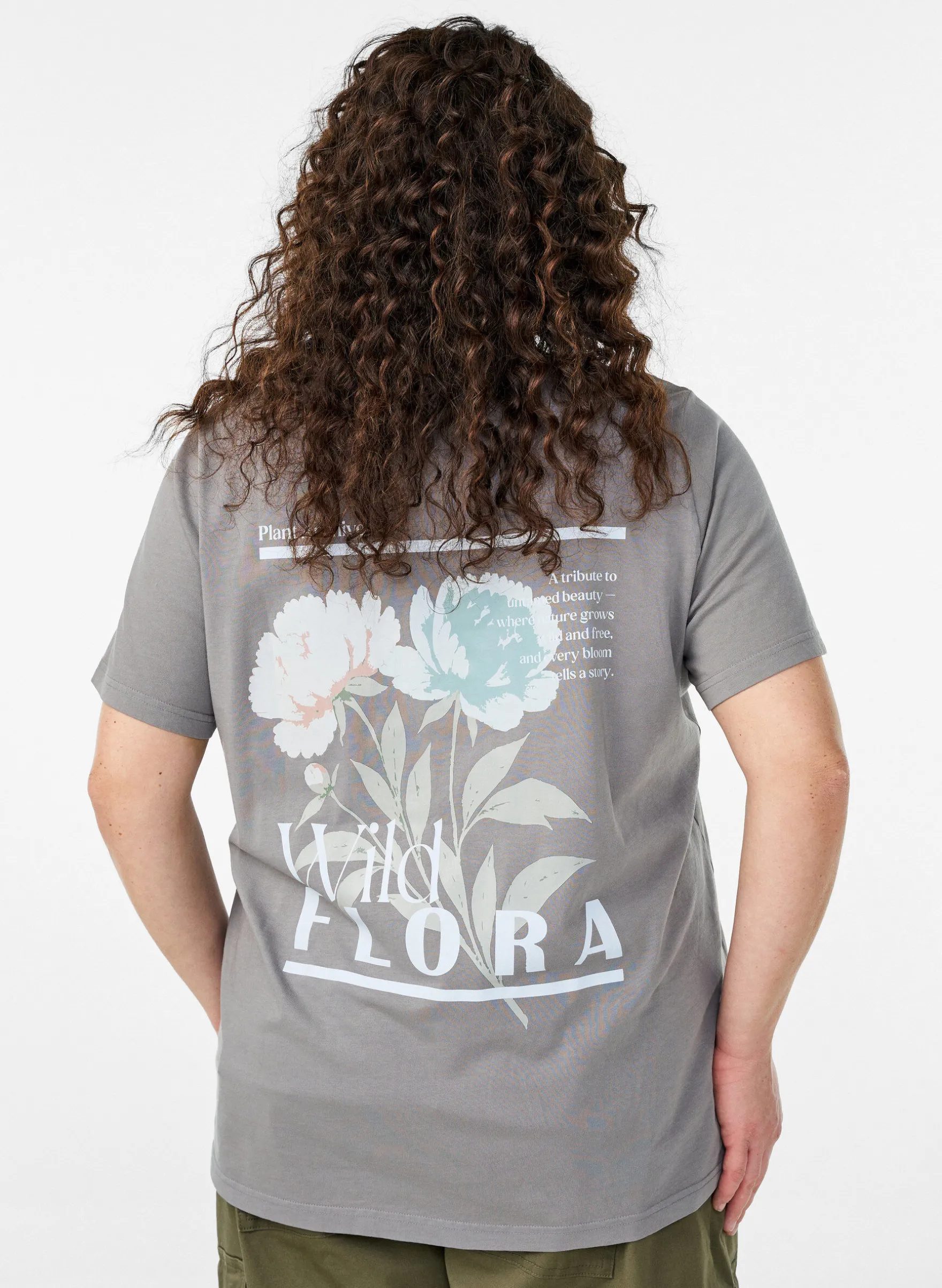 T-Shirt aus Baumwolle mit Print auf Vorder- und Rückseite