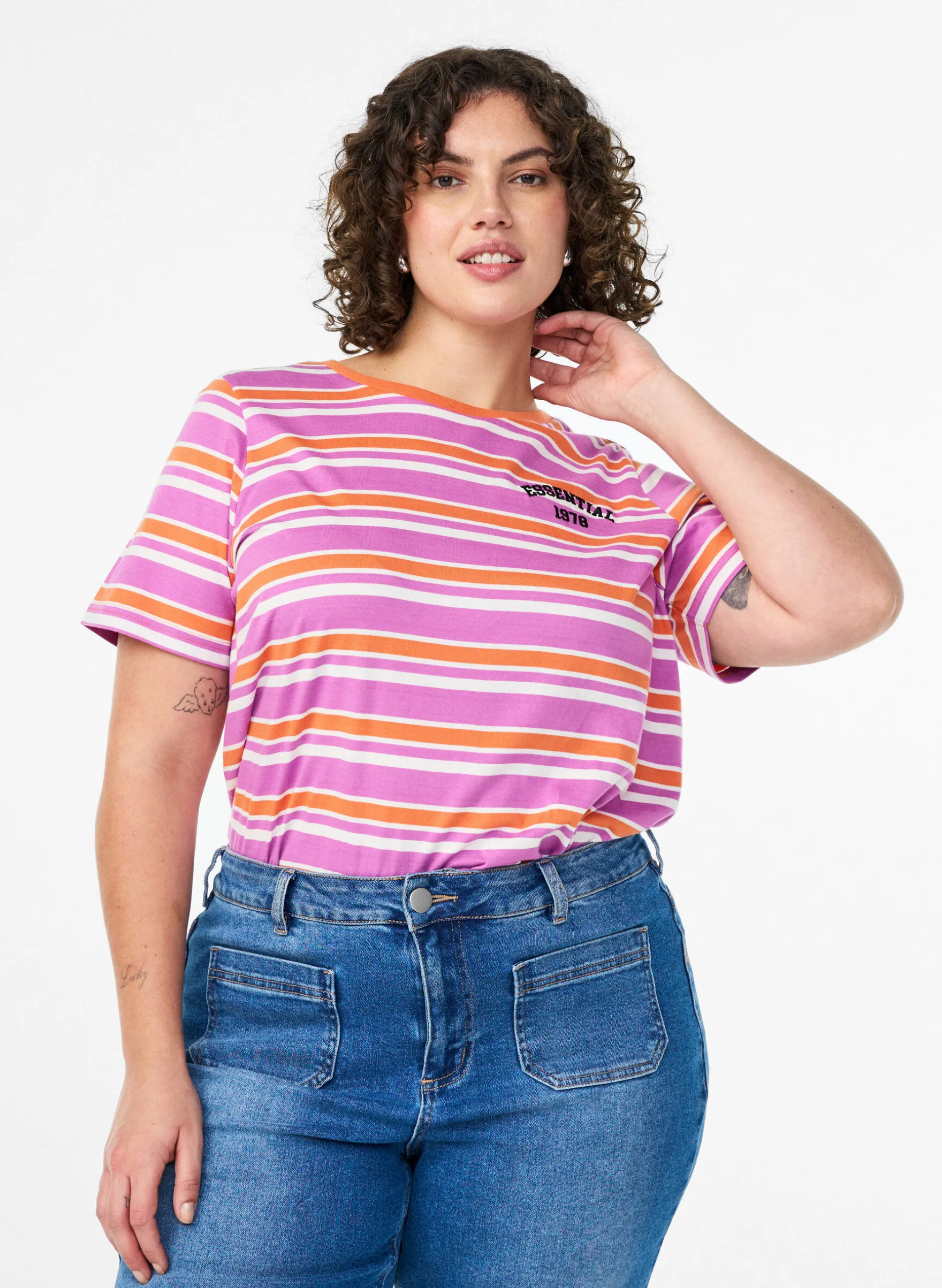 T-Shirt aus Baumwolle mit Streifen