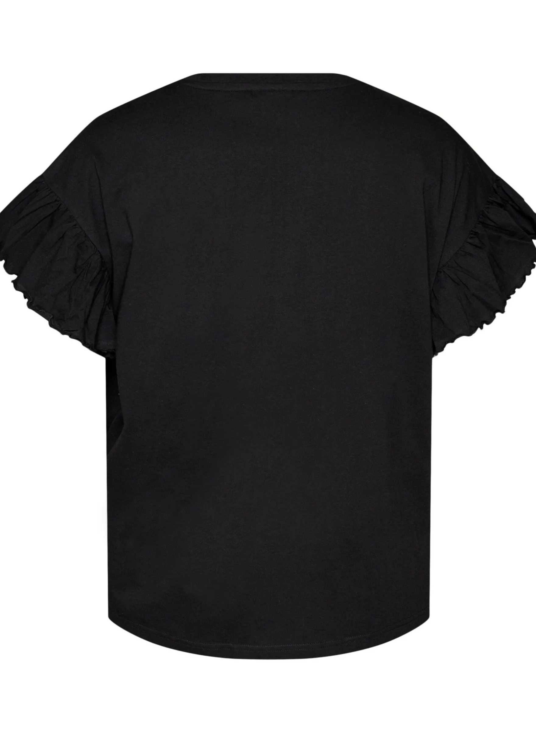 T-Shirt aus Bio-Baumwolle mit Rüschenärmeln