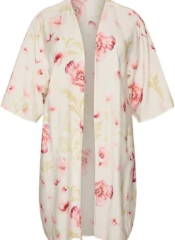 Viskose-Kimono mit 3/4-Ärmeln