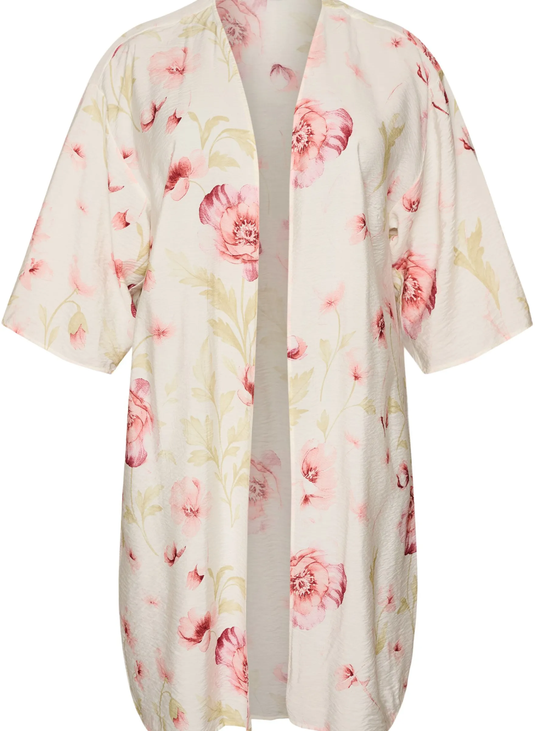 Viskose-Kimono mit 3/4-Ärmeln