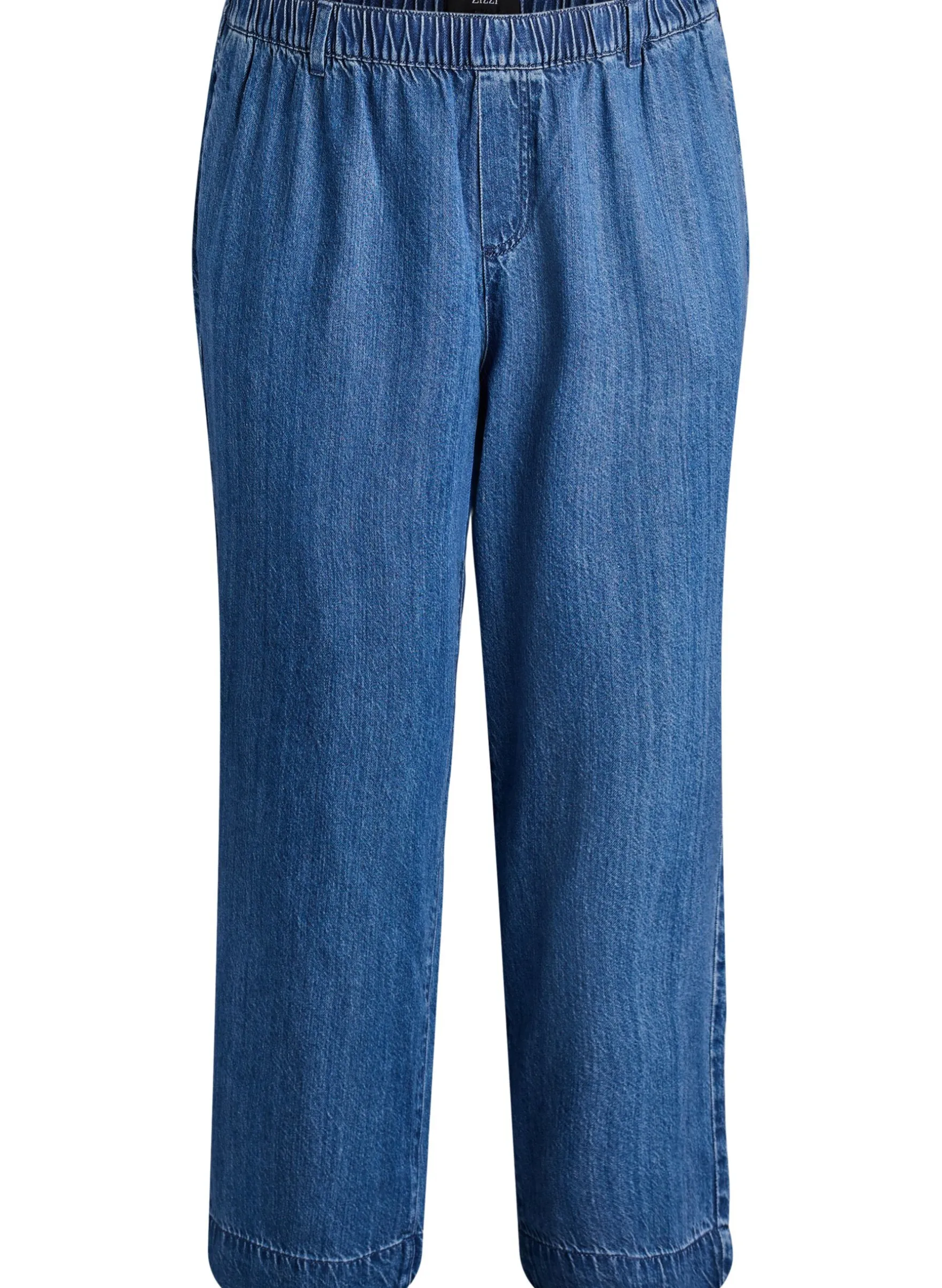 Weite Jeans mit elastischem Bund